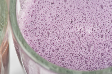 Image showing blueberries milk