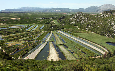 Image showing Neretva river basin, Croatia