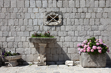 Image showing Fragment of Our Lady of the Rock church in Perast, Montenegro