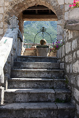 Image showing Fragment of Our Lady of the Rock church in Perast, Montenegro