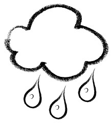 Image showing rainy cloud icon