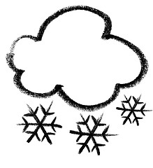 Image showing snowy cloud icon
