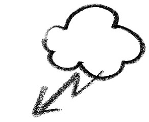Image showing stormy cloud icon