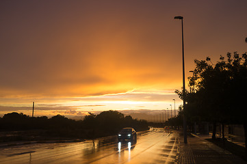 Image showing Wet road