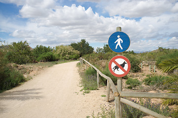 Image showing Natural park signposts