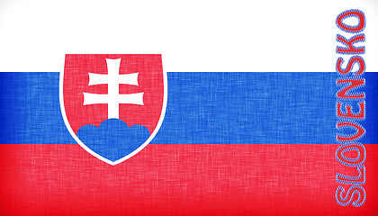 Image showing Linen flag of Slovakia