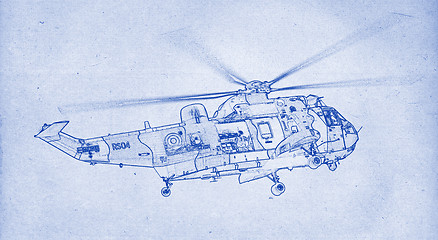 Image showing Helicopter drawing