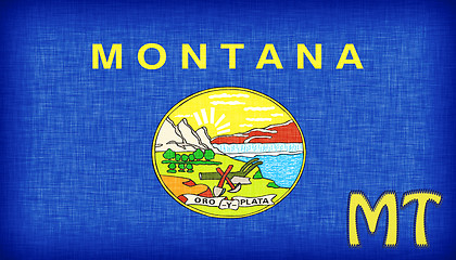 Image showing Linen flag of the US state of Montana 