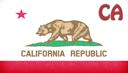 Image showing Linen flag of the US state of California 
