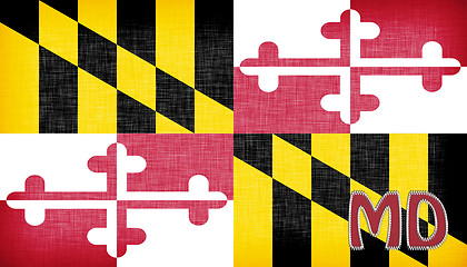 Image showing Linen flag of the US state of Maryland