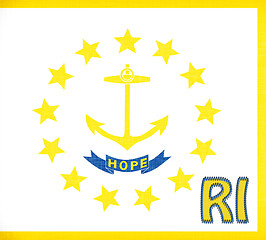 Image showing Linen flag of the US state of Rhode Island