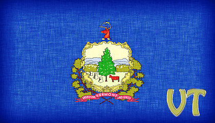 Image showing Linen flag of the US state of Vermont 