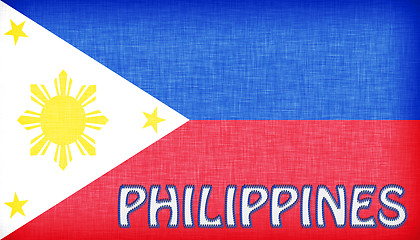 Image showing Linen flag of the Philippines