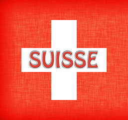 Image showing Linen flag of Switzerland