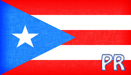 Image showing Linen flag of the US state of Puerto Rico 