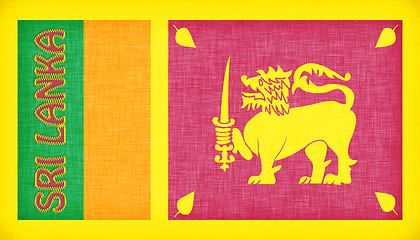 Image showing Linen flag of Sri Lanka