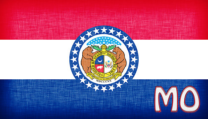 Image showing Linen flag of the US state of Missouri