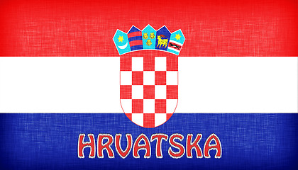 Image showing Linen flag of Croatia