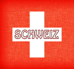 Image showing Linen flag of Switzerland