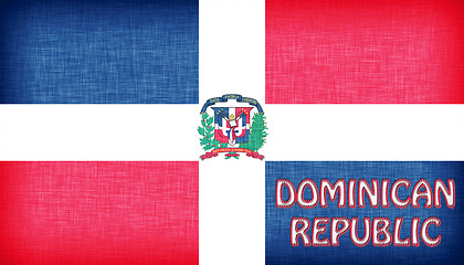 Image showing Linen flag of the Dominican Republic