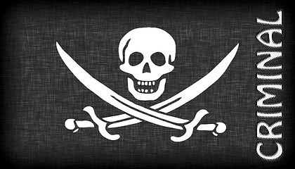 Image showing Linen pirate flag
