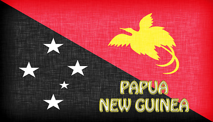 Image showing Linen flag of Papua New Guinea
