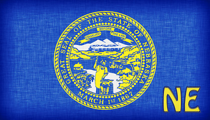 Image showing Linen flag of the US state of Nebraska