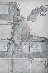 Image showing Drawing of the destruction of a block of flats