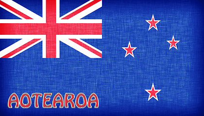 Image showing Linen flag of New Zealand