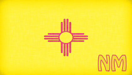 Image showing Linen flag of the US state of New Mexico
