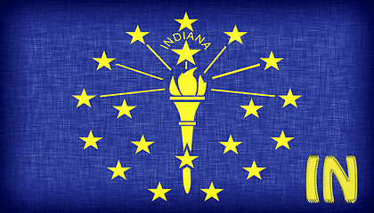 Image showing Linen flag of the US state of Indiana