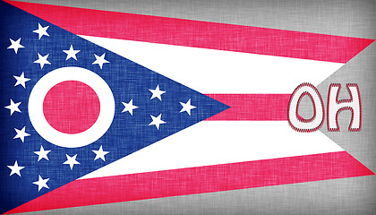 Image showing Linen flag of the US state of Ohio