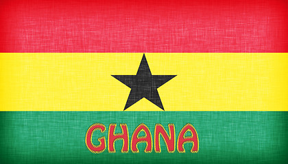 Image showing Linen flag of Ghana