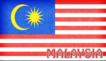 Image showing Linen flag of Malaysia