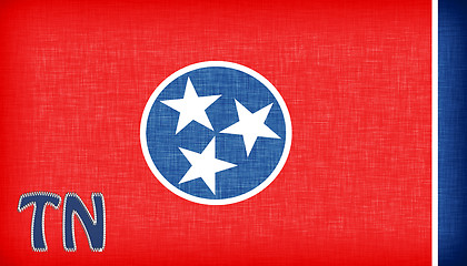 Image showing Linen flag of the US state of Tennessee
