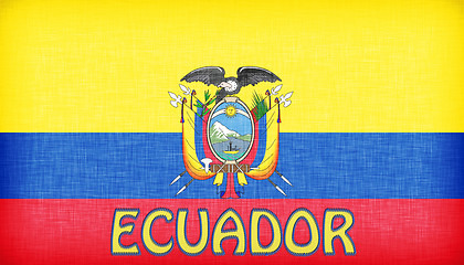 Image showing Linen flag of Ecuador