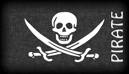 Image showing Linen pirate flag