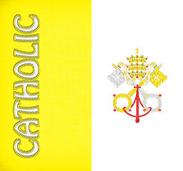 Image showing Linen flag of Vatican City