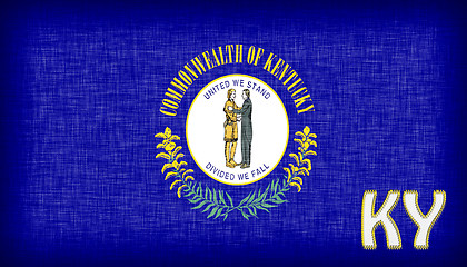 Image showing Linen flag of the US state of Kentucky