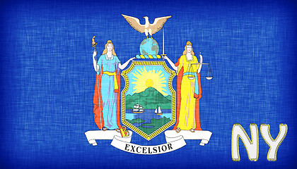 Image showing Linen flag of the US state of New York 