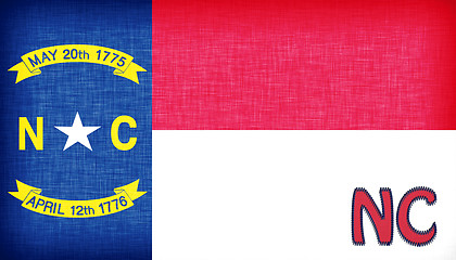 Image showing Linen flag of the US state of North Carolina