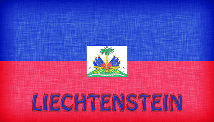 Image showing Linen flag of Liechtenstein
