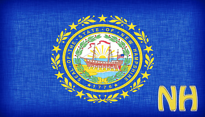 Image showing Linen flag of the US state of New Hampshire 