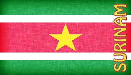 Image showing Linen flag of Suriname