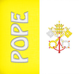 Image showing Linen flag of Vatican City