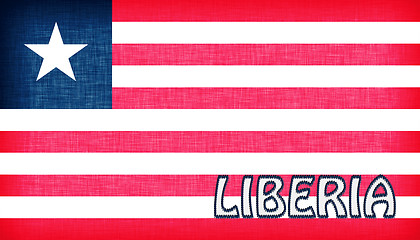 Image showing Linen flag of Liberia