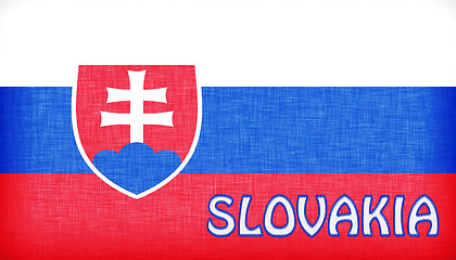 Image showing Linen flag of Slovakia