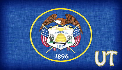 Image showing Linen flag of the US state of Utah