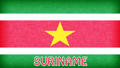 Image showing Linen flag of Suriname