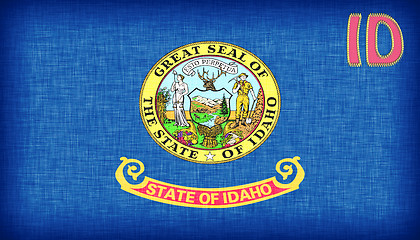 Image showing Linen flag of the US state of Idaho